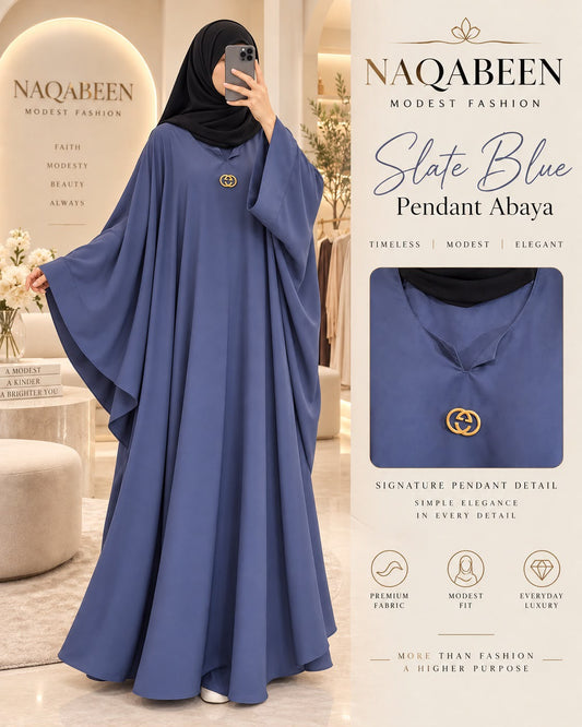 Pendant Abaya - Slate Blue