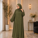 Pintex Abaya -  Pale Green
