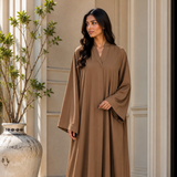 Plain Abaya - Bold Beige