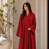 Plain Abaya - Ruby Red
