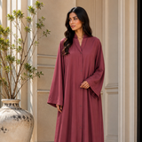 Plain Abaya - Light Plum