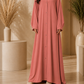 Plain Abaya - Coral Pink