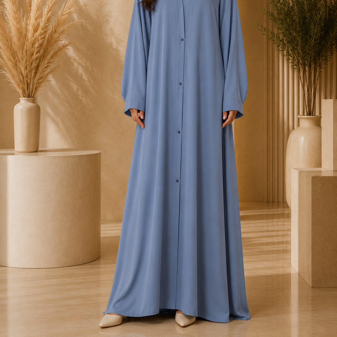 Plain Abaya - Light Blue