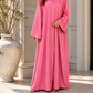 Plain Abaya - Bold Pink