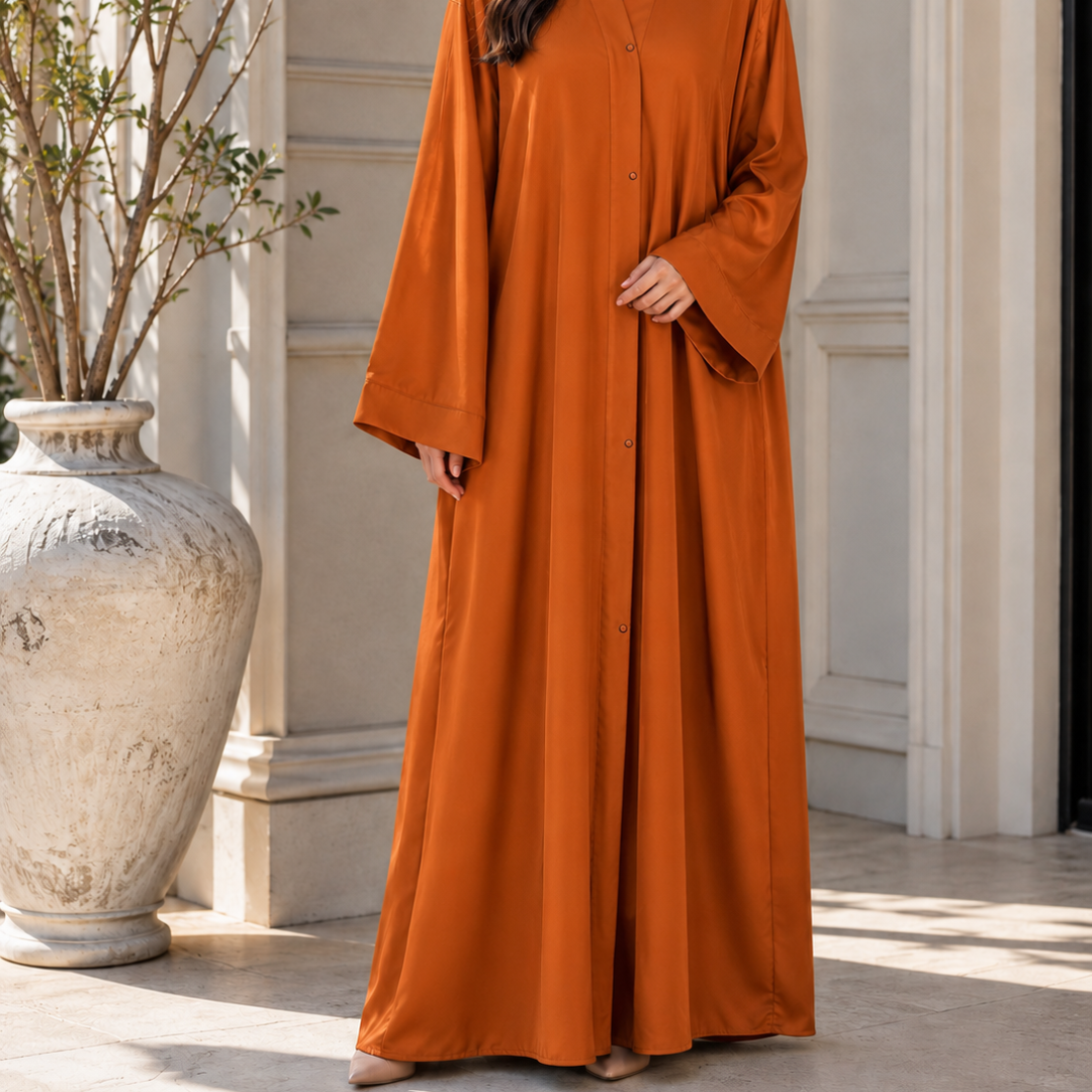 Plain Abaya - Bold Orchid