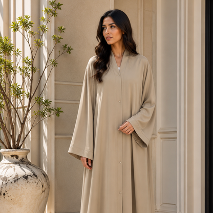 Plain Abaya - Warm Beige