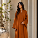 Plain Abaya - Rust Orange