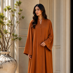 Plain Abaya - Copper Orange