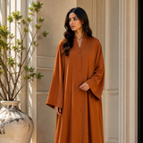 Plain Abaya - Copper Orange