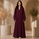 Plain Abaya - Dark Mehroon