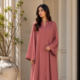 Plain Abaya - Dusty Pink