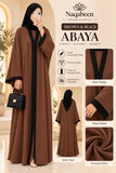 Plain Abaya - Brown & Black