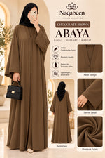 Plain Abaya - Chocolate Brown