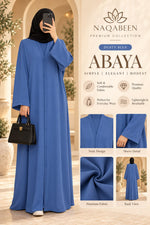 Plain Abaya - Dusty Blue