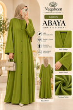 Plain Abaya - Green Abaya
