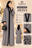 Plain Abaya - Grey & Black
