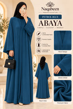Plain Abaya - Petrol Abaya