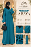 Plain Abaya - Teal Blue