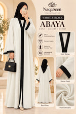 Plain Abaya - White & Black