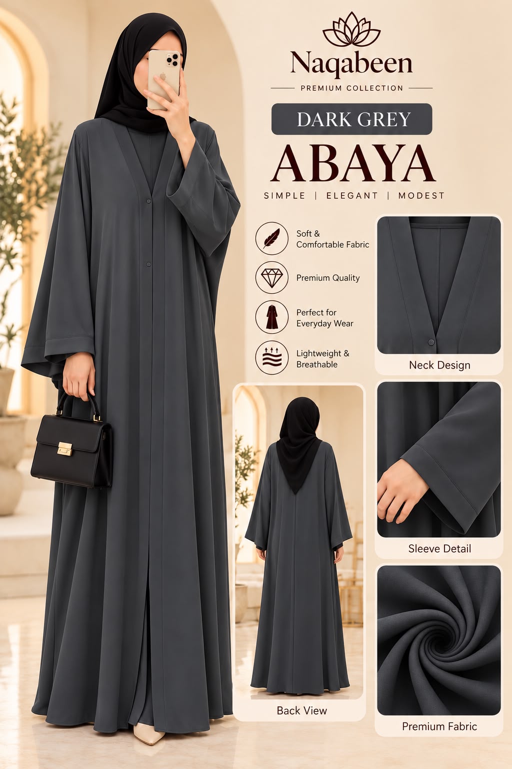 Plain Grey - Dark Grey