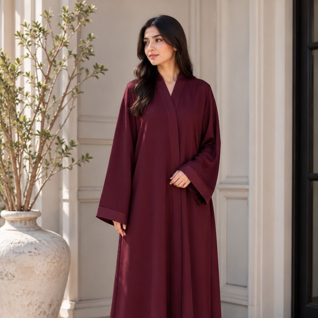 Premium Abaya - Mehroon