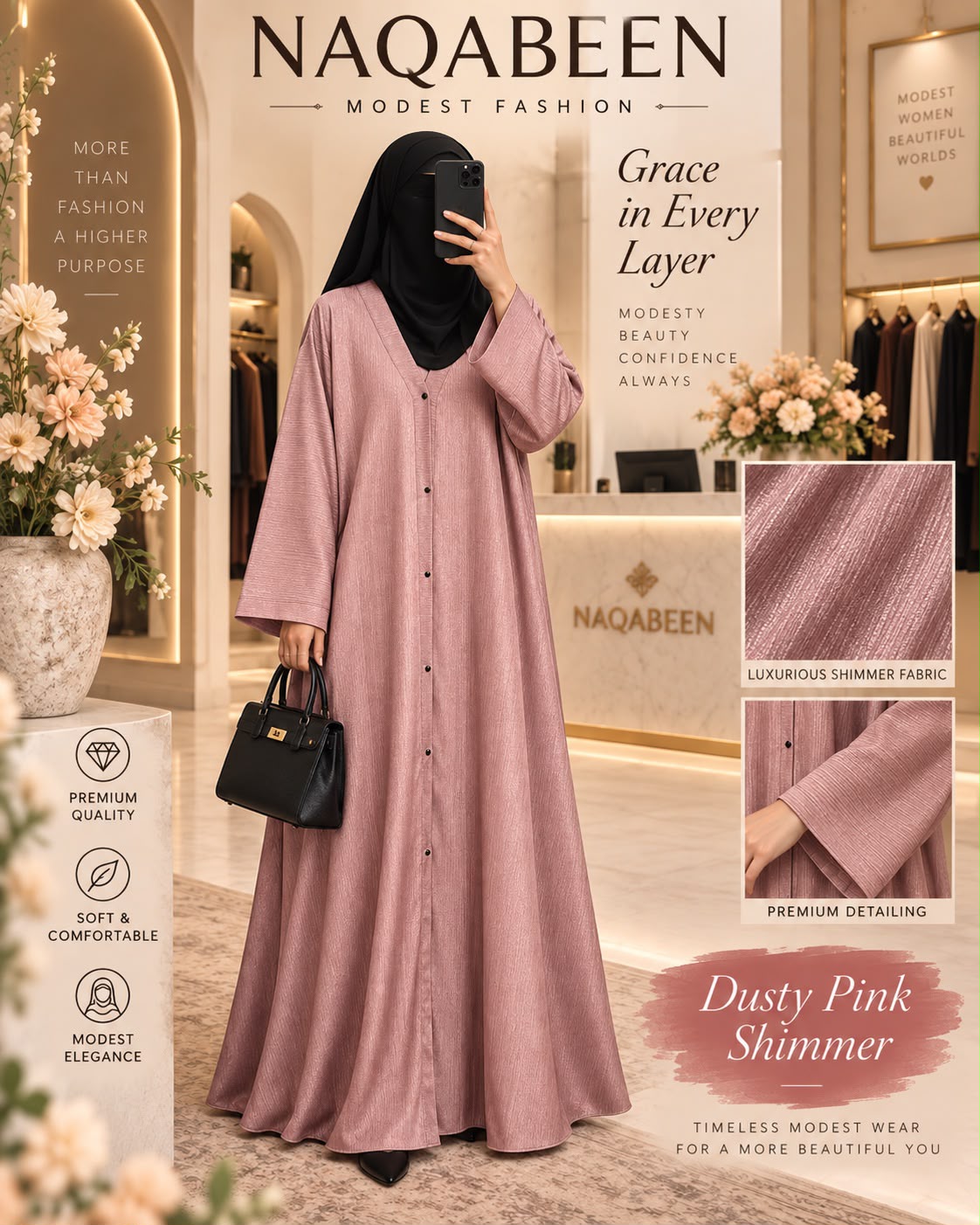 Shimmer Dusty Pink