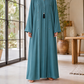 Summer Abaya -Teel Blue