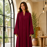 Plain Abaya - Crimson Red