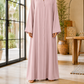 Plain Abaya - Light Coral Pink