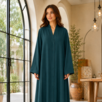 Plain Abaya - Peacock Green