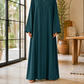 Plain Abaya - Peacock Green