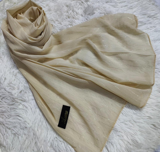 Chiffon Hijab - Cream