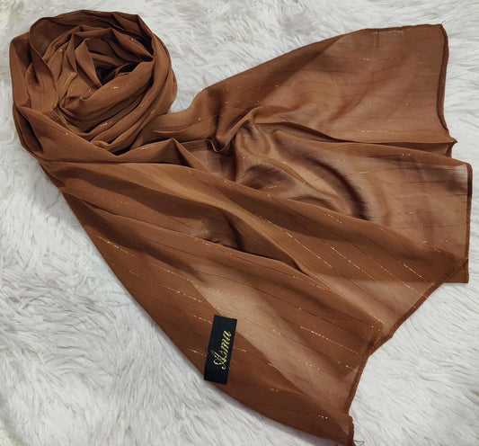 Chiffon Hijab - Dark Brown