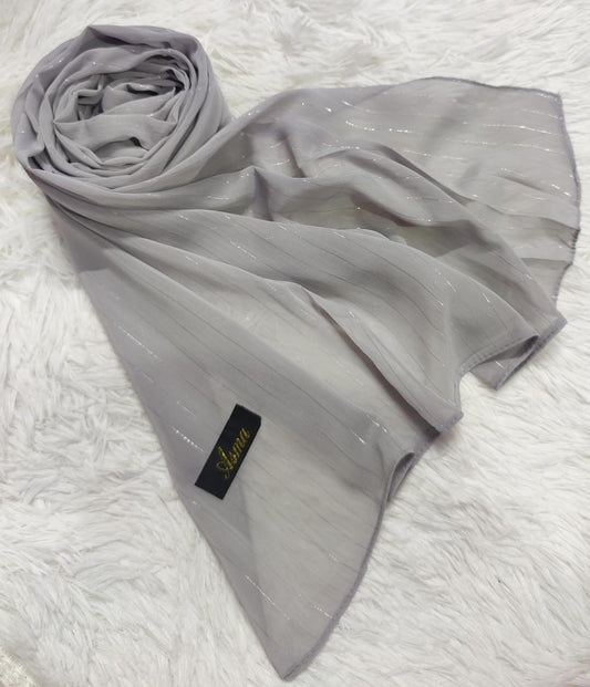 Chiffon Hijab - Light Grey