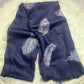 Leaf Printed Stoler - Navy