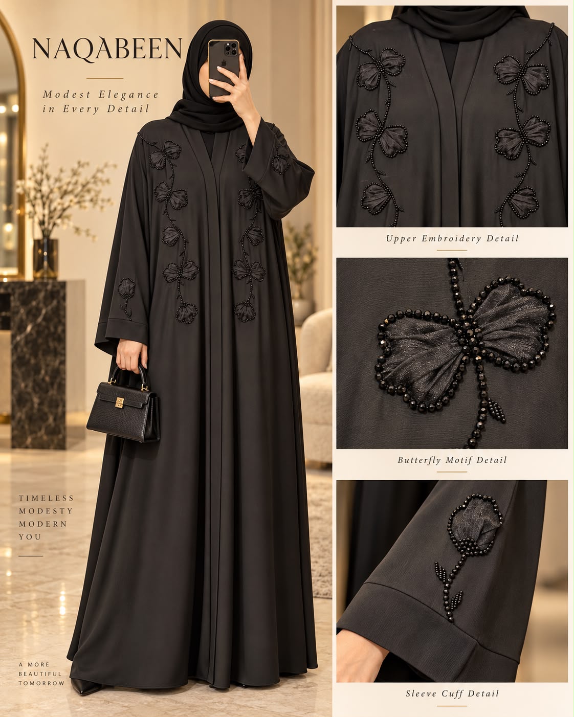 Cut Dana & Tissue Work Abaya