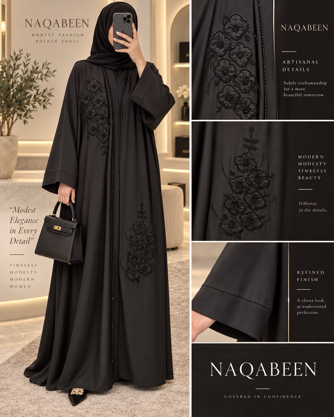 Cut Dana & Tissue Work Abaya